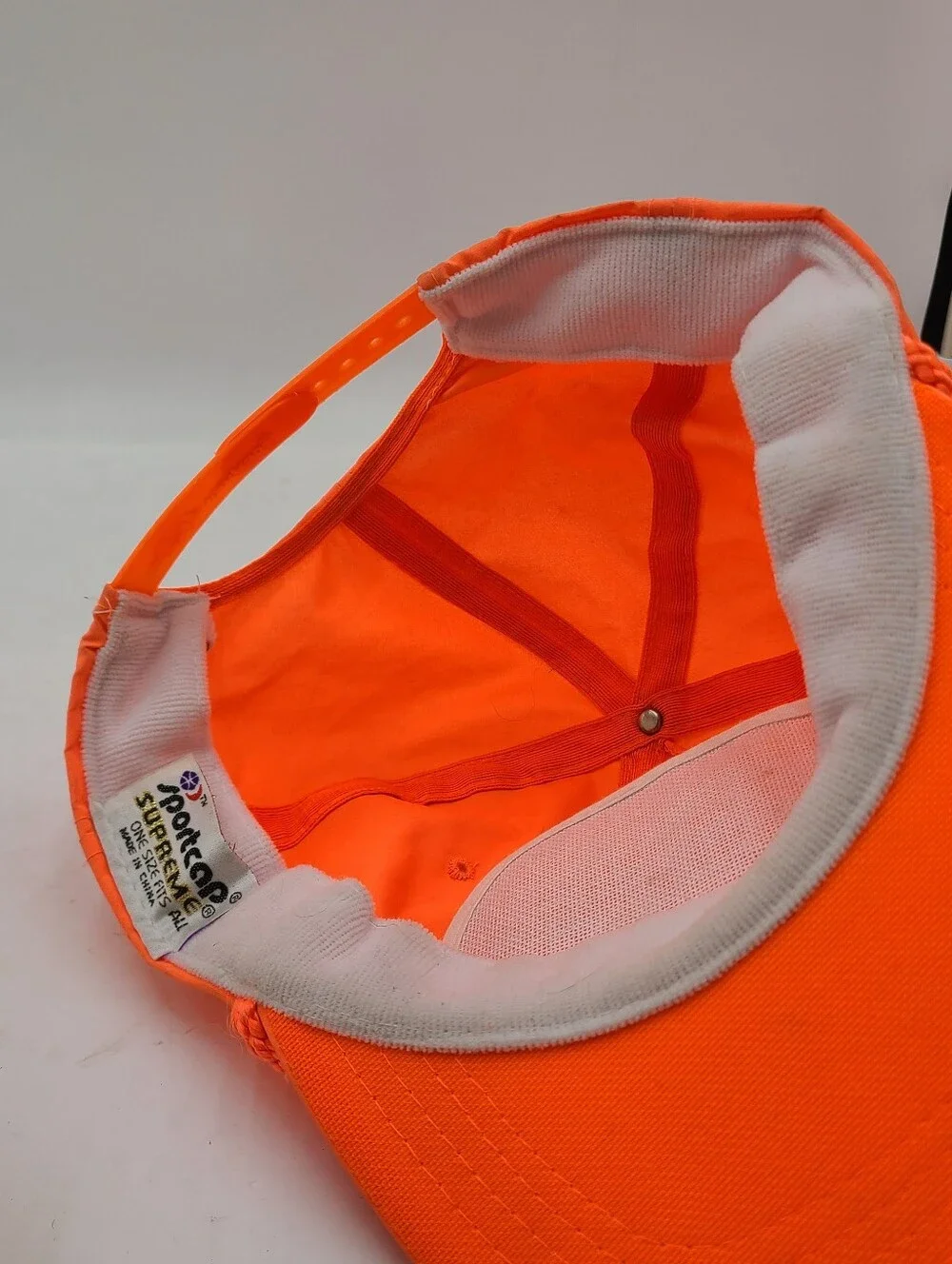 B55 Micron Technology, Inc. Slideback Trucker Cap Orange OS Rope Sportcap